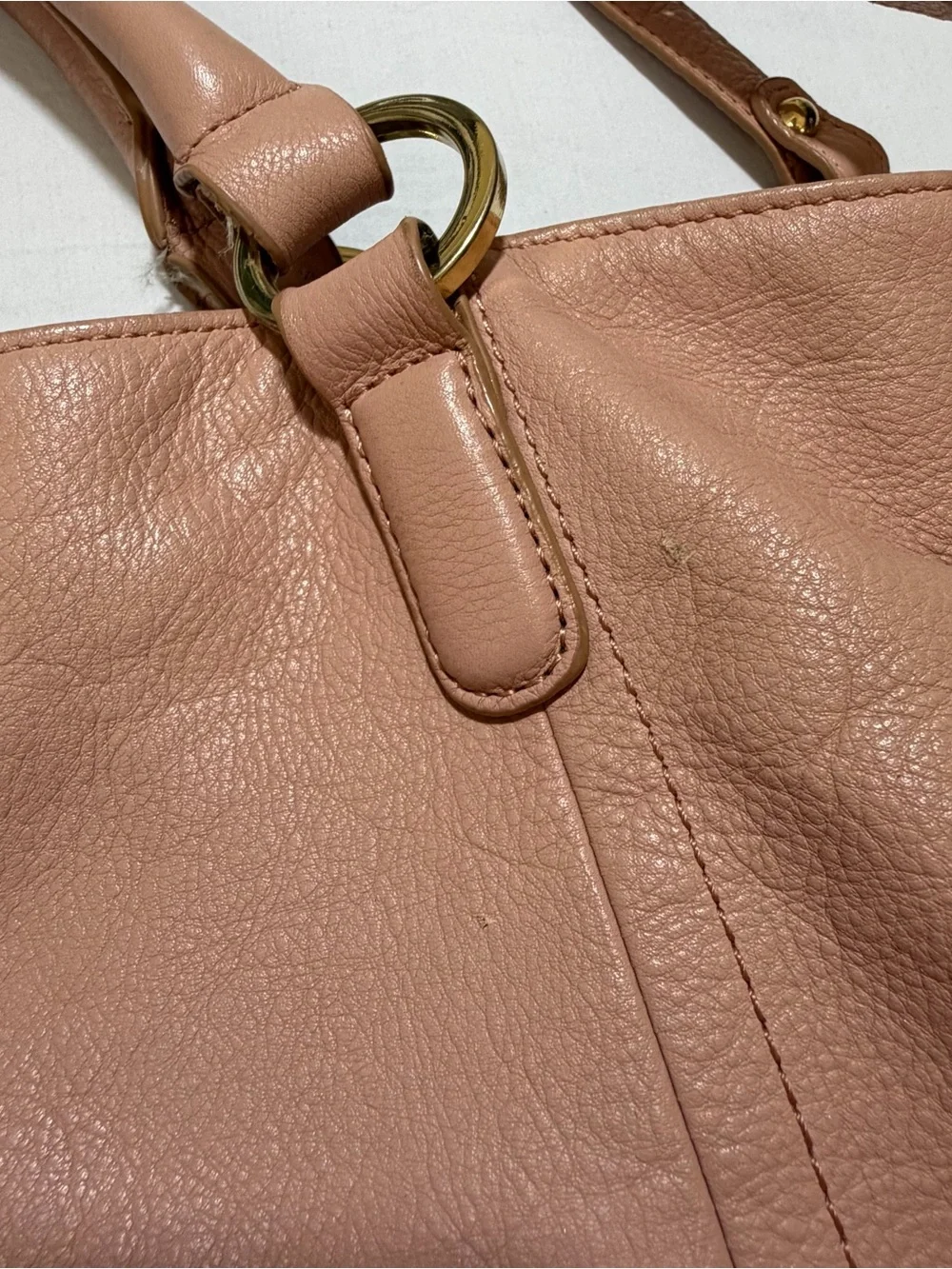 GILI (Got It, Live It) Roma Leather Tote/Shoulder Bag in a soft pink/blush shade